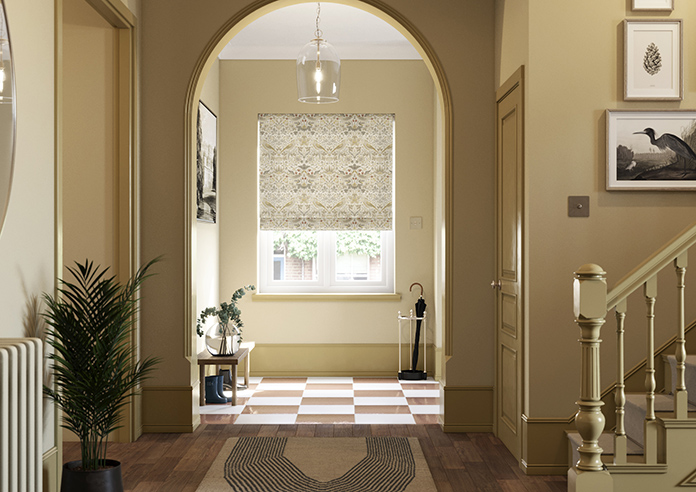 William Morris Strawberry Thief, Ochre - Roman Blind - Image 3